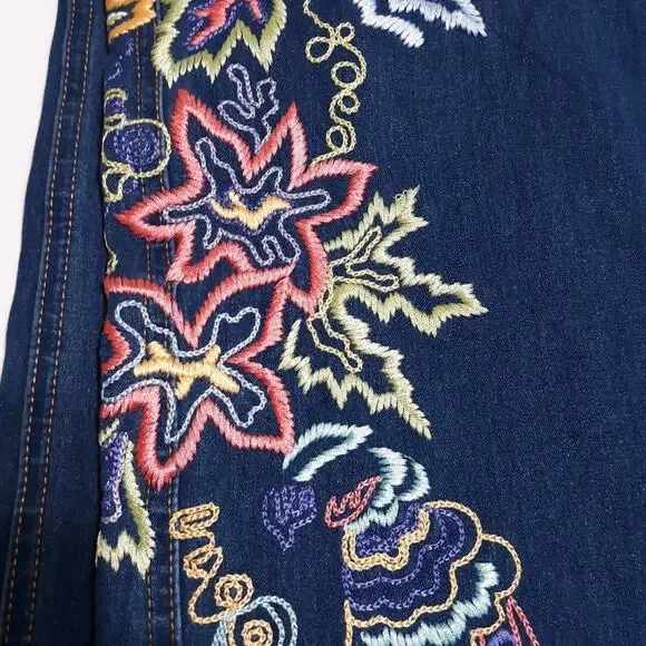 Escada vintage embroidered mom jeans sz 27 waist unique custom rare - Picture 7 of 15